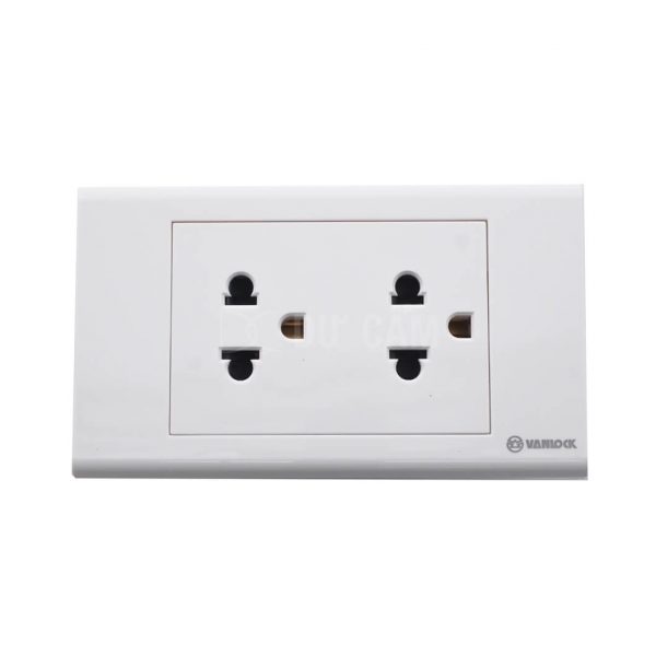 Ổ Cắm Đôi 3 Chấu Sino