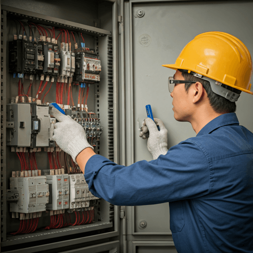 Kiểm tra thiết bị đóng cắt trong tủ điện