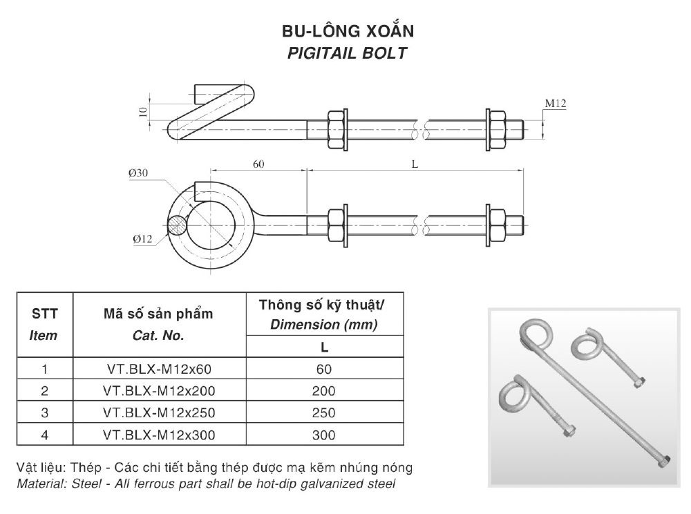 Lựa chọn đúng bu- lông xoắn